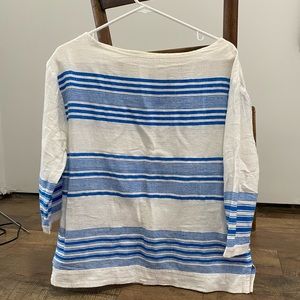 Blue & White Easy Pullover Top